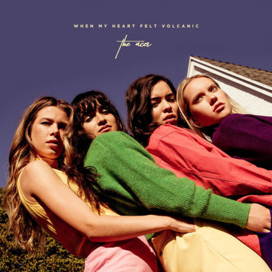 Image of Front Cover of LP - VG+/EX - THE ACES, When My Heart Felt Volcanic (Red Bull Records; RBRO553VL, USA & Europe 2018, Gatefold, 2 Inserts, Pink & Yellow Vinyl), Still in stickered shrinkwrap. Corner bump.,  - 3046242S