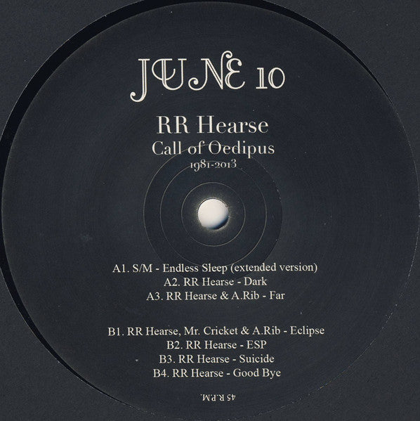 Image of Label Cover of LP - EX/EX - RR HEARSE, Call Of Oedipus (1981 - 2013) (June; JUNE10, Germany 2016, Insert, With B&W Photo), ,  - 2926215E