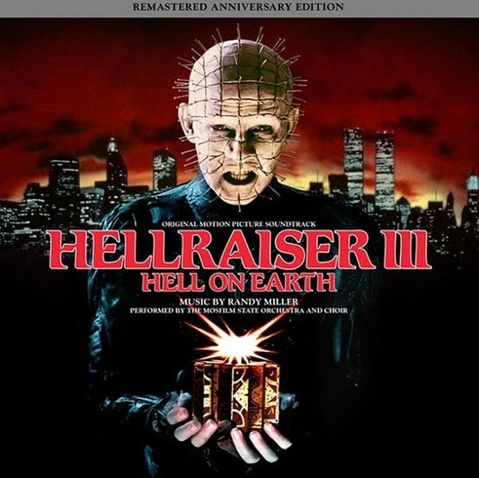 Image of Front Cover of 2x12" - VG+/EX - RANDY MILLER, Hellraiser III: Hell On Earth (Original Motion Picture Soundtrack) (Lakeshore Records; LKS35360LP, US 2019, Red With Black Smoke Vinyl), Still In Opened Shrinkwrap With Torn Hype Sticker,  - 3026186E
