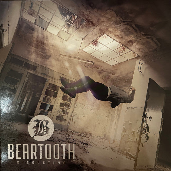 Image of Front Cover of LP - VG/VG+ - BEARTOOTH, Disgusting (Red Bull Records; RBR03003UKVL, UK 2014, Pop Up Gatefold, No Sticker Sheet, 180g White Vinyl), Light edge wear. No sticker sheet. One sticker stuck on pop up inside gatefold. ,  - 3046247S