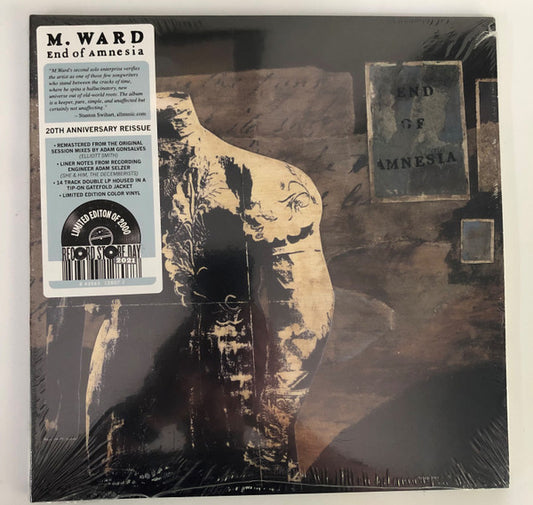 Image of Front Cover of 2xLP - NEW/NEW - M. WARD, End of Amnesia (Jealous Butcher Records; JB-205, US 2021, Gatefold, 2 Inners, Record Store Day edition of 2000, Clear White vinyl), ,  - 3036105E