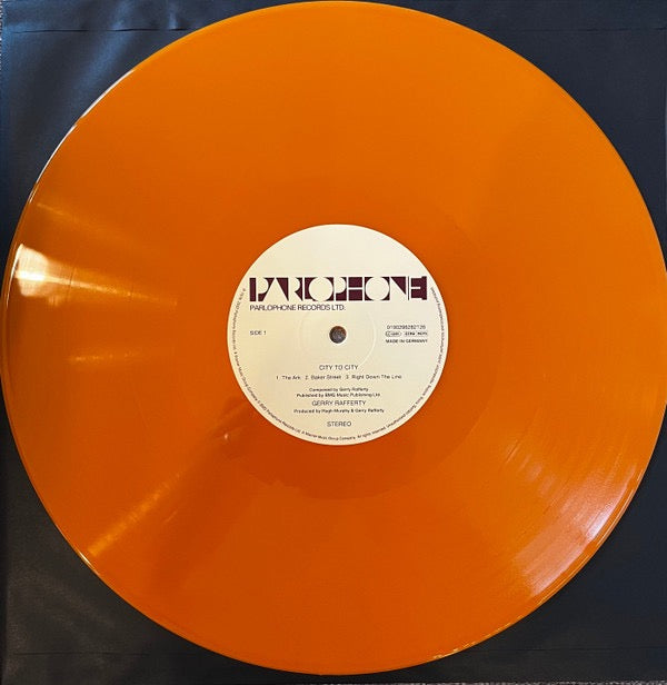 Image of Label Cover of 2xLP - NEW/NEW - GERRY RAFFERTY, City To City (Parlophone; 0190296282126, USA & Europe 2023, Limited Edition, Reissue, Remastered at Abbey Road Studios, Etched, Single Sided, Orange Vinyl), ,  - 3036128E