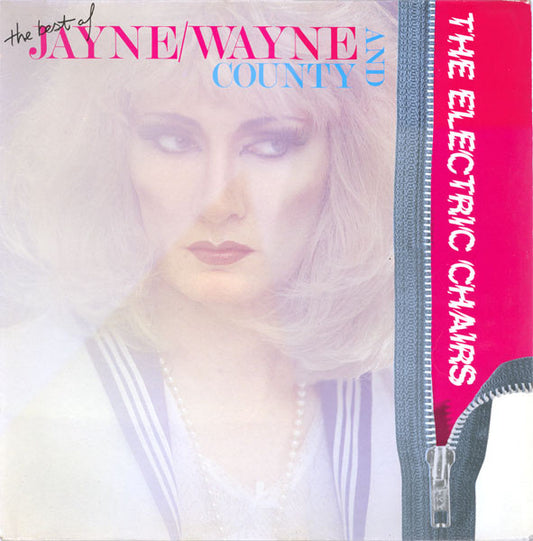 Image of Front Cover of LP - VG/VG+ - JAYNE / WAYNE COUNTY AND THE ELECTRIC CHAIRS, The Best Of Jayne / Wayne County & The Electric Chairs (Safari Records; NBN 1, UK 1982, Blue Translucent Vinyl), Light wear on back cover,  - 3046216S