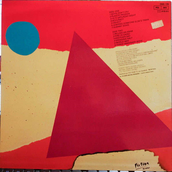 Image of Back Cover of LP - VG/VG+ - THE CURE, Boys Don't Cry (Fiction Records; 2442 178, France 1980s Reissue, Cat no centered above price code on back cover), Edge Wear,  - 3046233S
