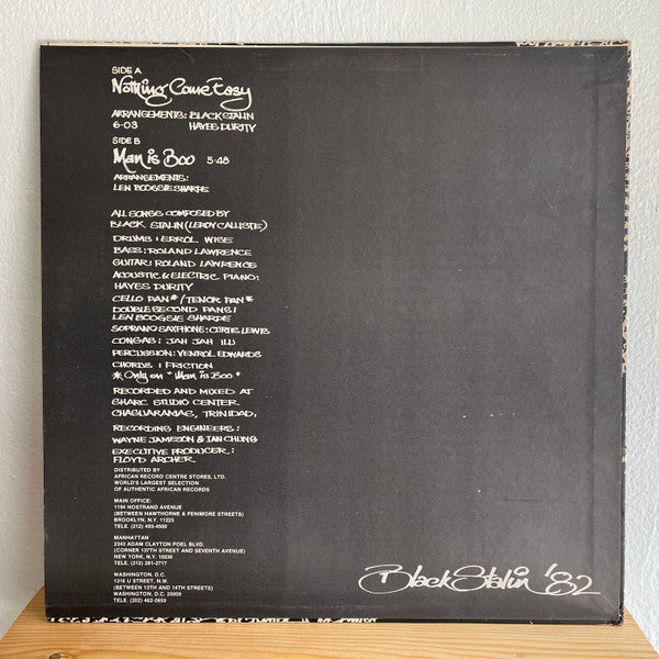 Image of Back Cover of LP - VG/EX - BLACK STALIN, '82 (Makossa International Records; MD9075, US 1982), ,  - 3046206S