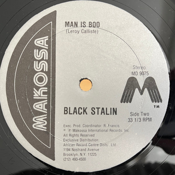 Image of Label Cover of LP - VG/EX - BLACK STALIN, '82 (Makossa International Records; MD9075, US 1982), ,  - 3046206S