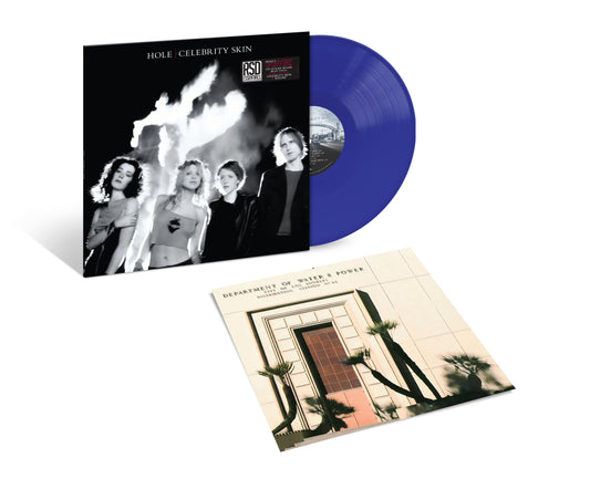 Image of Front Cover of LP - NEW/NEW - HOLE, Celebrity Skin (UMR; 5775269, Europe 2026 Reissue, Limited Edition Stolen Water Blue Vinyl - RSD Essentials), , With Celebrity Skin, Hole entered its most ambitious creative chapter. Overseen by founding guitarist Eric Erlandson and newly remastered, this definitive reissue revisits the acclaimed 1998 album that showcased the band's growing confidence as songwriters and musicians while expanding the boundaries of its sound.Produced by Michael Beinhorn, Celebrit