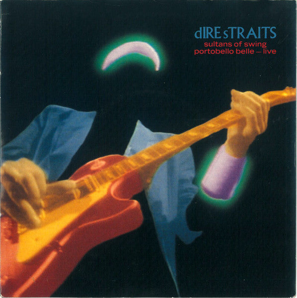 Image of Front Cover of 7" - VG/VG+ - DIRE STRAITS, Sultans Of Swing / Portobello Belle - Live (Vertigo Silver Injection Labels; DSTR 15, UK 1988, Picture Sleeve), Light mark or two on side B.,  - 3016339C