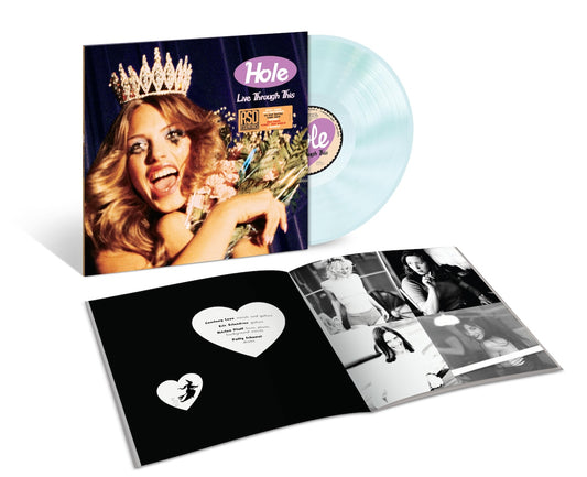 Image of Front Cover of LP - NEW/NEW - HOLE, Live Through This (UMR; 5775257, Europe 2026 Reissue, Limited Edition Pop Bottle Clear Vinyl - RSD Essentials), , Building on the fearless foundation of Pretty On The Inside, Hole's 1994 album Live Through This ushered in a new chapter for the band. Overseen by founding guitarist Eric Erlandson and newly remastered, this definitive reissue revisits the Platinum-certified breakthrough that expanded Hole's artistic reach and established the band among the defining 