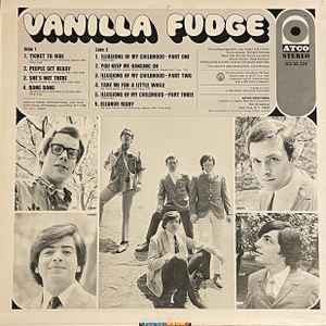 Image of Back Cover of LP - VG+/VG+ - VANILLA FUDGE, Vanilla Fudge (ATCO Records; SD 33-224, US 1980s Reissue, Pasteback Sleeve, Company Inner), ,  - 3046286S