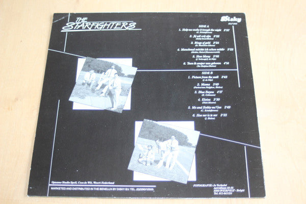 Image of Back Cover of LP - VG/VG+ - THE STARFIGHTERS, The Starfighters (Disky; DLP2011, Netherlands 1985), A couple scuffs on front cover, otherwise strong VG. Disc is pristine.,  - 3046157S