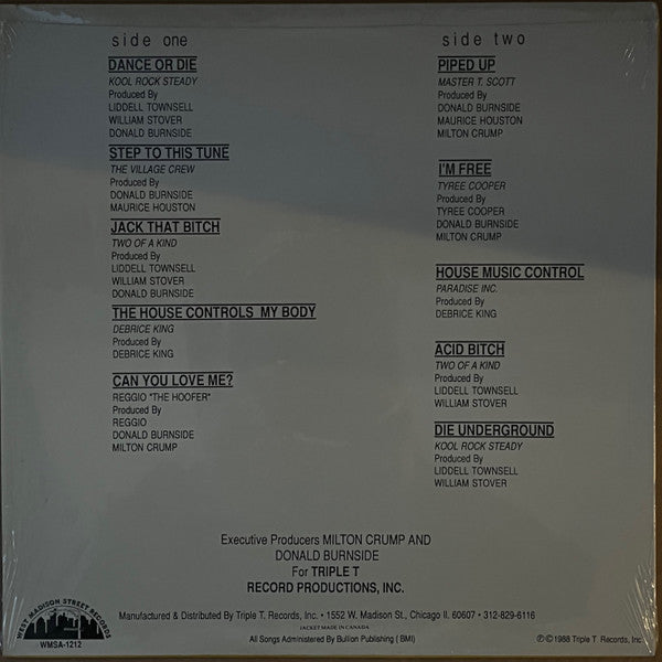 Image of Back Cover of LP - VG+/G+ - VARIOUS, Hoe-Down (West Madison Street Records; WMSA-1212, US 1988), Vinyl in strong G+, surface marks only, plays VG/VG+. Sleeve in opened shrinkwrap.,  - 3046310S
