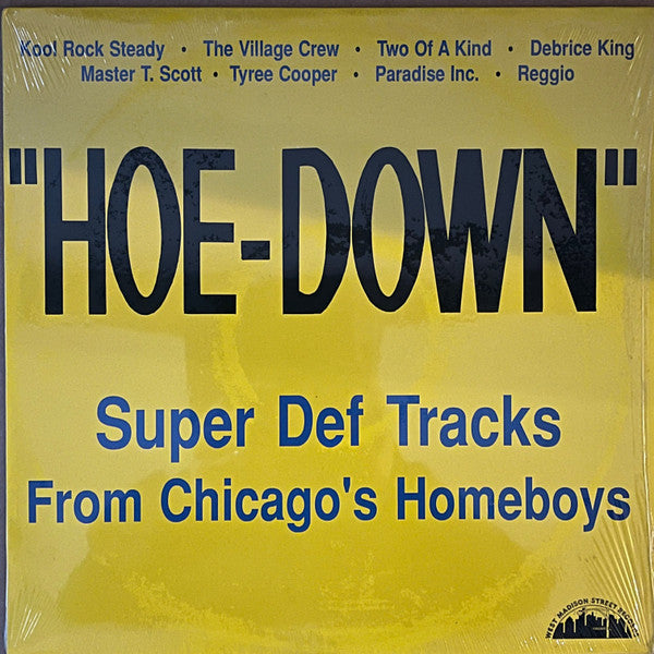 Image of Front Cover of LP - VG+/G+ - VARIOUS, Hoe-Down (West Madison Street Records; WMSA-1212, US 1988), Vinyl in strong G+, surface marks only, plays VG/VG+. Sleeve in opened shrinkwrap.,  - 3046310S