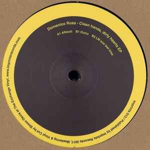 Image of Front Cover of 12" - /G - DOMENICO ROSA, Clean Hands, Dirty Hearts EP (Imprints Records; Imprints 013, UK 2017, Plain Sleeve), ,  - 3026267E
