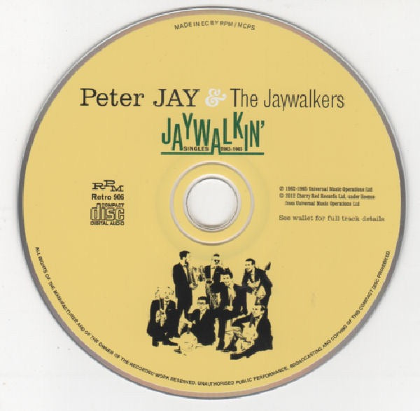 Image of Label Cover of CD - EX/EX - PETER JAY & THE JAYWALKERS, Jaywalkin' Singles 1962-1965 (RPM Records; RETRO 906, 	Europe 2012, Jewel Case), ,  - 3036168E