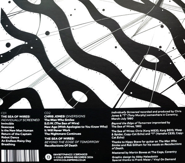 Image of Back Cover of CD - VG+/VG - THE SEA OF WIRES, The Sea Of Wires (Cold Spring; CSR345CD, UK 2024, Gatefold), Light Marks only.,  - 3036188E