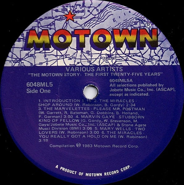 Image of Label Cover of 5xLP - VG/VG - VARIOUS, The Motown Story: The First Twenty-Five Years (Motown; 6048ML5, US 1983, Box Set, 5 Inners & Insert), Solid copy!,  - 3016393C
