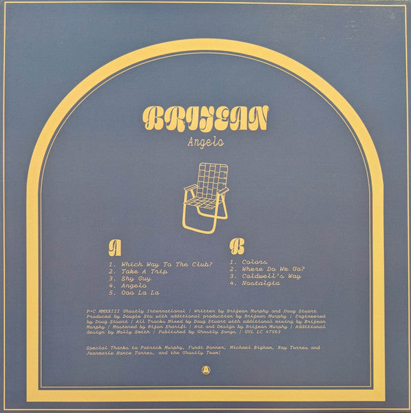 Image of Back Cover of LP - VG+/VG+ - BRIJEAN, Angelo (Ghostly International; GI-412, US 2023), ,  - 3046345S