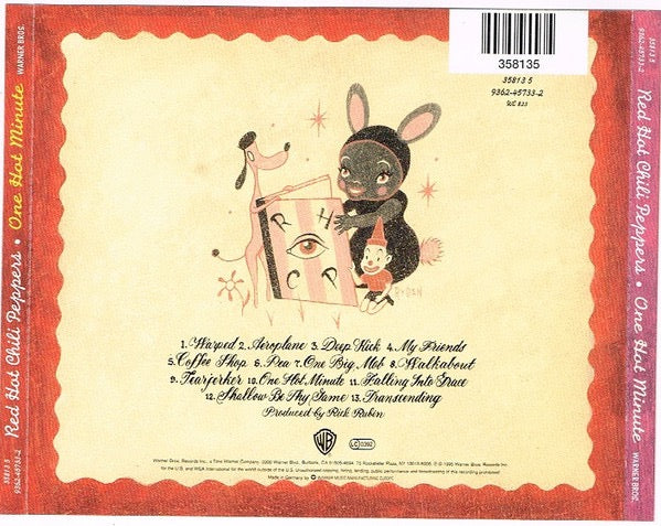 Image of Back Cover of CD - VG+/VG - RED HOT CHILI PEPPERS, One Hot Minute (Warner Bros. Records; 9362-45733-2, Germany 1995, Lenticular Case), ,  - 3016416C