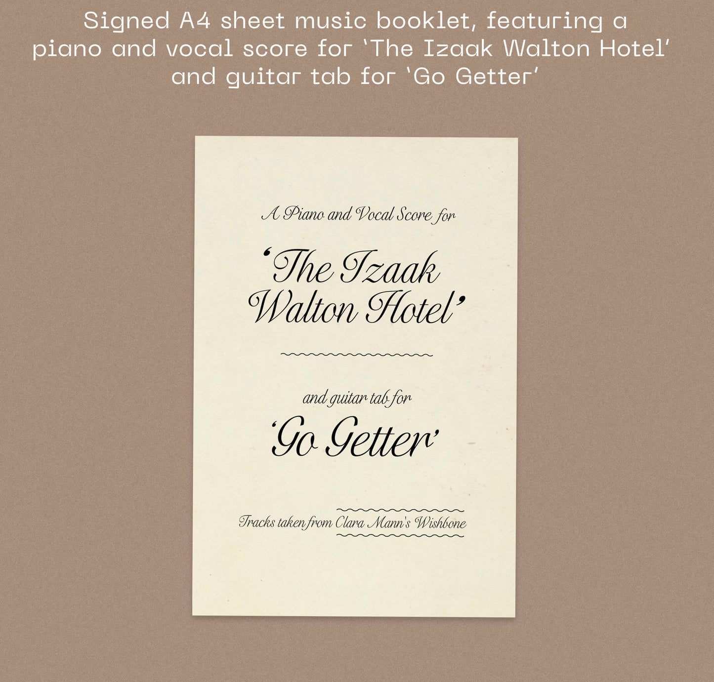 Image of Label Cover of LP - NEW/NEW - CLARA MANN, Wishbone - Dinked Edition (The state51 Conspiracy; CON1046LPD, UK 2026, Transparent with Gold Smoke Vinyl, Limited Numbered Pressing of 300, Dinked Edition No. 433, Signed A4 sheet music booklet, featuring a piano and vocal score for 'The Izaak Walton Hotel’ & guitar tab for ‘Go Getter’, Folded A2 Wishbone film poster. ), , Clara Mann’s luminous new album, Wishbone, is built on contrast; the brightest passages made legible by shadow, as Mann strove to pict