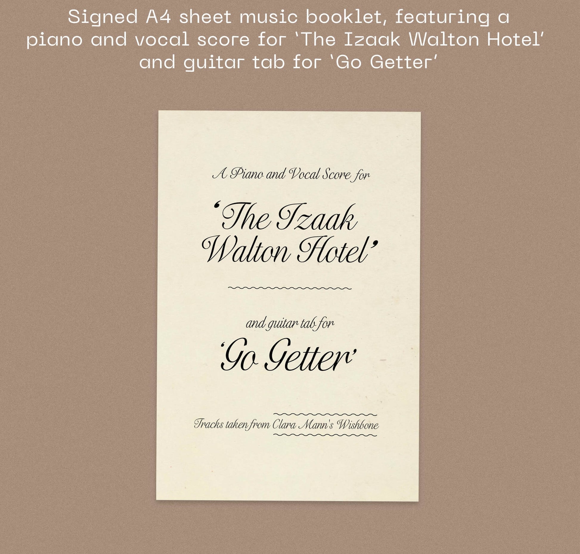 Image of Label Cover of LP - NEW/NEW - CLARA MANN, Wishbone - Dinked Edition (The state51 Conspiracy; CON1046LPD, UK 2026, Transparent with Gold Smoke Vinyl, Limited Numbered Pressing of 300, Dinked Edition No. 433, Signed A4 sheet music booklet, featuring a piano and vocal score for 'The Izaak Walton Hotel’ & guitar tab for ‘Go Getter’, Folded A2 Wishbone film poster. ), , Clara Mann’s luminous new album, Wishbone, is built on contrast; the brightest passages made legible by shadow, as Mann strove to pict