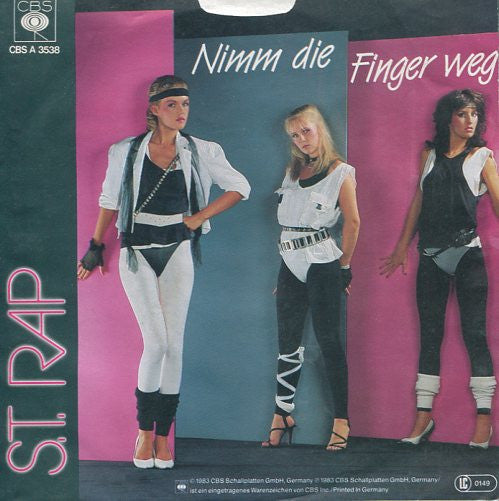 Image of Front Cover of 12" - VG/VG - S.T.RAP, Nimm Die Finger Weg (CBS; CBS A12.3538, Germany 1983), ,  - 3146043S