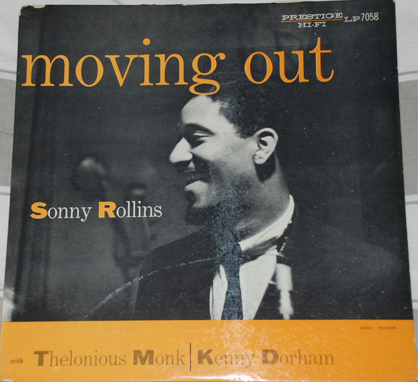 Image of Front Cover of LP - VG+/VG+ - SONNY ROLLINS, Moving Out (Prestige Deep Groove, NJ Address; LP 7058, US 1958, No Prestige Address on Rear Sleeve), ,  - 3126031E