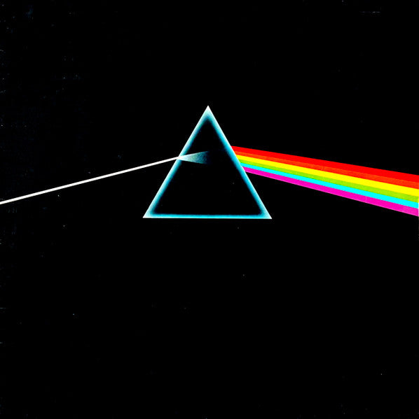 Image of Front Cover of LP - VG/VG - PINK FLOYD, The Dark Side Of The Moon (Harvest; SHVL 804, UK 1982 Reissue, Gatefold, NO Posters, NO Stickers, Text on bottom left inside gatefold is blue), with Hype sticker, hairlines, edge wear,  - 3146016S