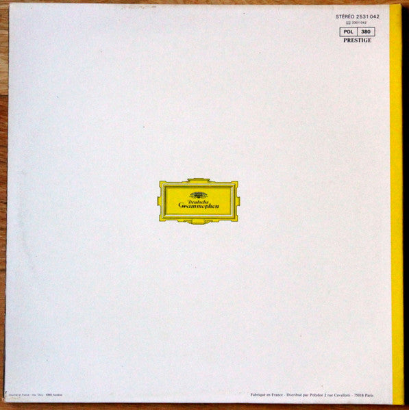 Image of Back Cover of LP - VG+/VG+ - ARGERICH, ROSTROPOVITCH, NATIONAL SYMPHONY ORCHESTRA DE WASHINGTON, Schumann: Concerto Pour Piano / Chopin: Concerto Pour Piano N  2 (Deutsche Grammophon; 2531 042, France 1978, Gatefold), ,  - 3126043E