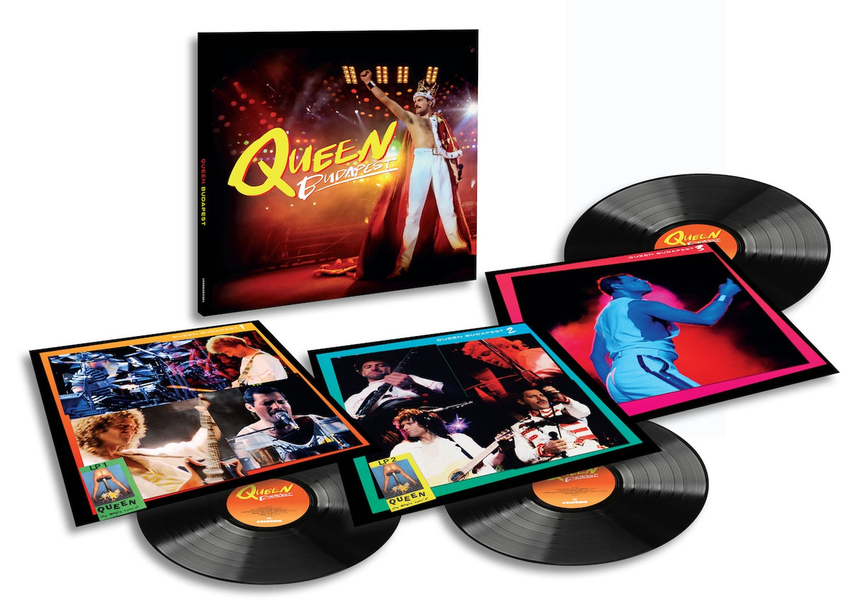 Image of Back Cover of 3xLP - NEW/NEW - QUEEN, Queen Budapest (Sony; 19958453361, Europe 2026), , Queen Budapest celebrates the 40th anniversary of a pivotal moment in the band’s history. Available on vinyl for the very first time, this release includes newly remixed audio from the original multitrack recordings which delivers the most immersive presentation of the performance to date.Captured on July 27, 1986, at Budapest’s Népstadion, during the band’s ‘The Magic Tour’, the concert was a groundbreaking 