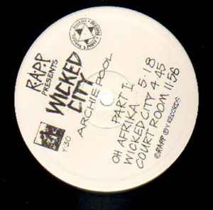 Image of Label Cover of LP - G+/VG - R.A.P.P., Wicked City (Y Records ; Y 30, UK 1982, Missing the insert), Sleeve has small tears on rear, staining, creases.,  - 3126019E