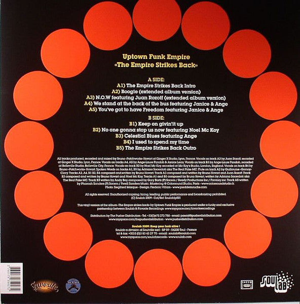 Image of Back Cover of LP - EX/EX - UPTOWN FUNK EMPIRE, The Empire Strikes Back (Soulab; Soulablp001, France 2009, Picture Sleeve), sealed copy - opened to store,  - 3146053S