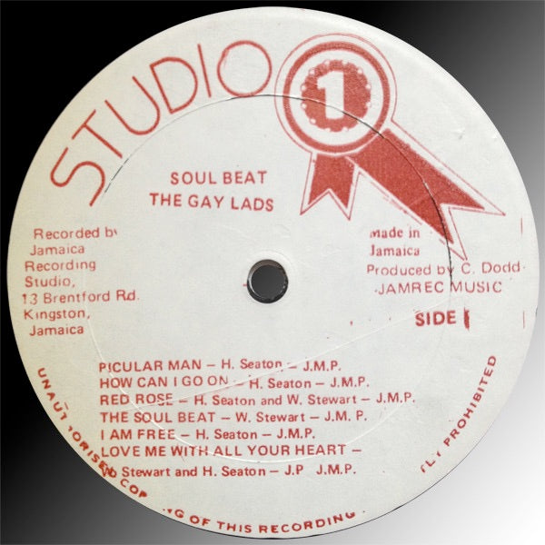 Image of Label Cover of LP - VG+/VG+ - THE GAYLADS, Soul Beat (Studio One; , Jamaica 1980s Reissue), Light fog and S1 press flaws, plays clean throughout. Sleeve in shrink.,  - 3116064C