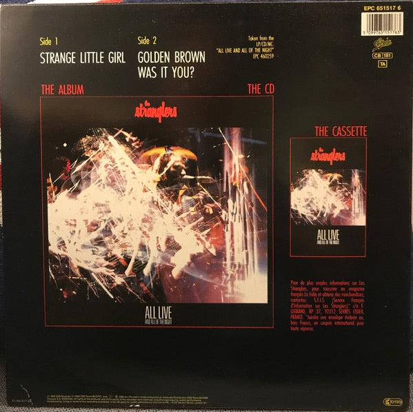 Image of Back Cover of 12" - VG/VG+ - THE STRANGLERS, Strange Little Girl (Epic; EPC 651517 6, Europe 1988, Picture Sleeve), ,  - 3116077C