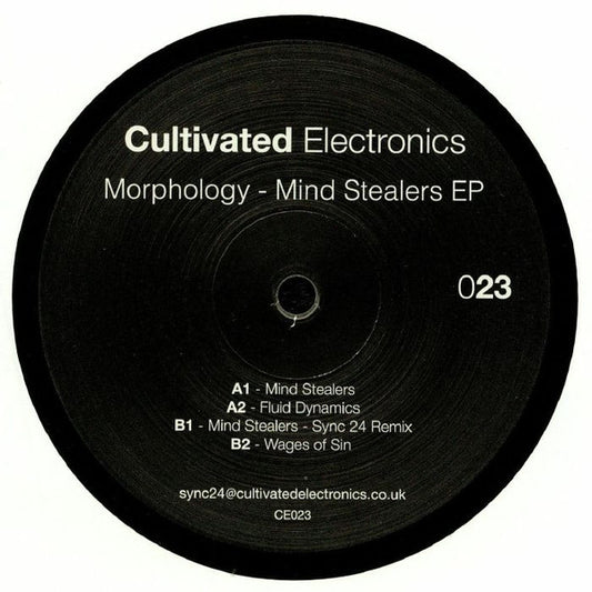 Image of Front Cover of 12" EP - /VG - MORPHOLOGY, Mind Stealers EP (Cultivated Electronics; CE023, UK 2018, Plain Sleeve), ,  - 3126095E