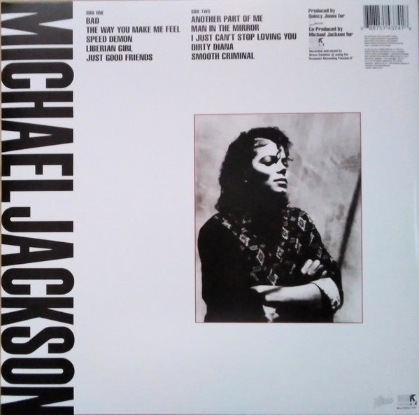 Image of Back Cover of LP - VG/VG - MICHAEL JACKSON, Bad (Epic; 88875143741, Europe 2019 Reissue, Gatefold, Inner), Light hairlines. Creases on sleeve.,  - 3126026E