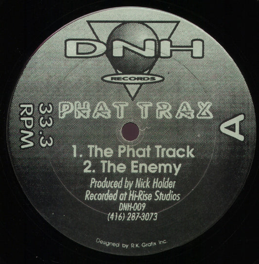 Image of Front Cover of 12" - /VG+ - NICK HOLDER, Phat Trax (DNH Records; DNH-009, Canada 1993, Plain Sleeve, Single Sided, Limited Edition), ,  - 3126097E