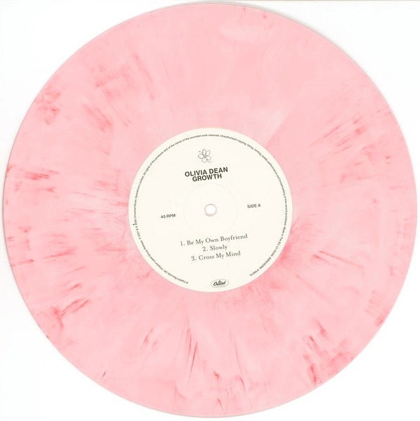 Image of Label Cover of 10" EP - NEW/NEW - OLIVIA DEAN, Growth (5th Anniversary) (Capitol; 5766018, Europe 2026 Reissue, Pink Marble Vinyl), , Limited edition coloured 10  vinyl celebrating the 5th anniversary of  Growth .  Growth  was a digital only release in July 2021 and has never been available as a physical release until now. - 3156073S