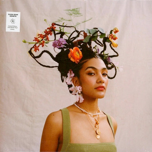 Image of Front Cover of 10" EP - NEW/NEW - OLIVIA DEAN, Growth (5th Anniversary) (Capitol; 5766018, Europe 2026 Reissue, Pink Marble Vinyl), , Limited edition coloured 10  vinyl celebrating the 5th anniversary of  Growth .  Growth  was a digital only release in July 2021 and has never been available as a physical release until now. - 3156073S