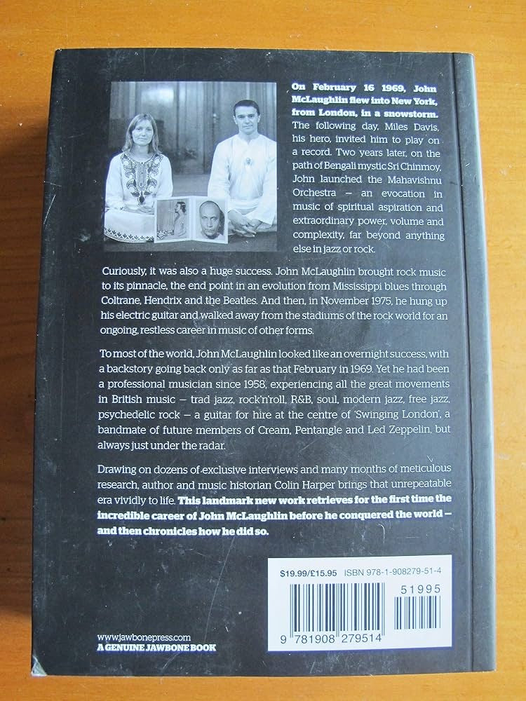 Image of Back Cover of Book - /VG - COLIN HARPER, Bathed in Lightning: John McLaughlin, the 60s and the Emerald Beyond (,  2014), Some light cosmetic wear.,  - 3116020C