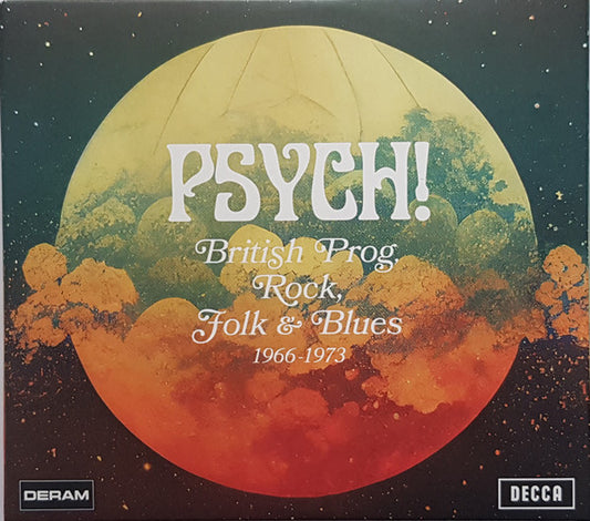 Image of Front Cover of 3xCD - VG+/VG+ - VARIOUS, Psych! British Prog, Rock, Folk & Blues 1966-1973 (Decca; 5399471, Worldwide 2024, Double Gatefold, Booklet), Small tear at the back of the case,  - 3136067E