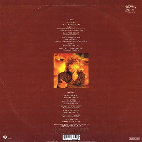 Image of Back Cover of LP - VG/VG - ROD STEWART, The Best Of Rod Stewart (Warner Bros. Records; 926 034-1, Europe 1989, Alsdorf Pressing), ,  - 3116091C