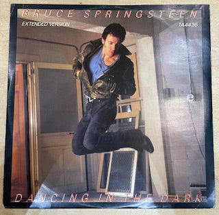 Image of Front Cover of 12" - VG/VG+ - BRUCE SPRINGSTEEN, Dancing In The Dark (Extended Version) (CBS; TA4436, UK 1984, Picture Sleeve, NO CBS at bottom of label), Gold promo stamp on rear sleeve.,  - 3116185C