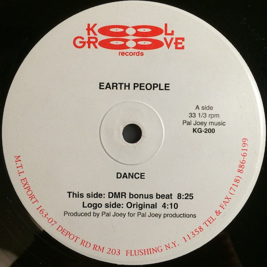 Image of Front Cover of 12" - /G+ - EARTH PEOPLE, Dance (Kool Groove Records; KG-200, US , Plain Sleeve), Light Marks only.,  - 3126151E