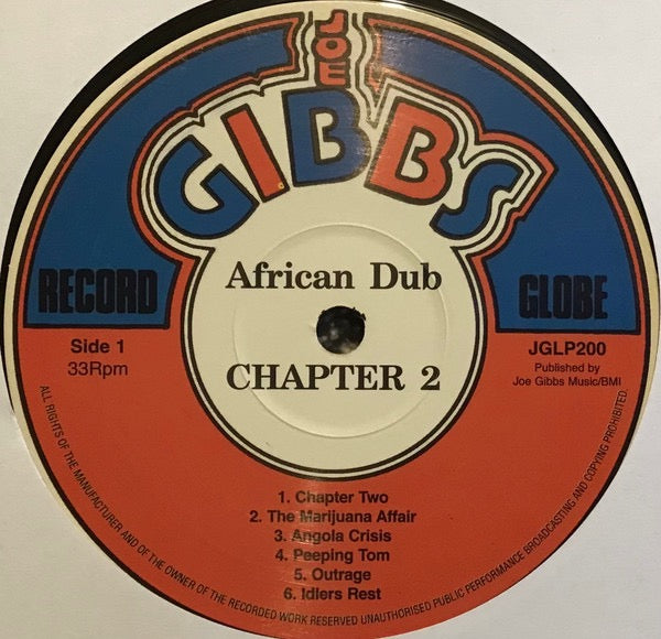 Image of Label Cover of LP - VG+/VG - JOE GIBBS & THE PROFESSIONALS, African Dub - All Mighty - Chapter Two (Joe Gibbs Record Globe; JGLP200, UK Reissue), ,  - 3116192C