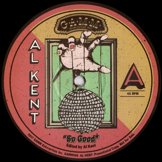 Image of Front Cover of 12" - VG+/VG+ - AL KENT, So Good (G.A.M.M.; GAMM108, Sweden 2017, Company Sleeve), , A	So GoodB	Victorious - 3116194C