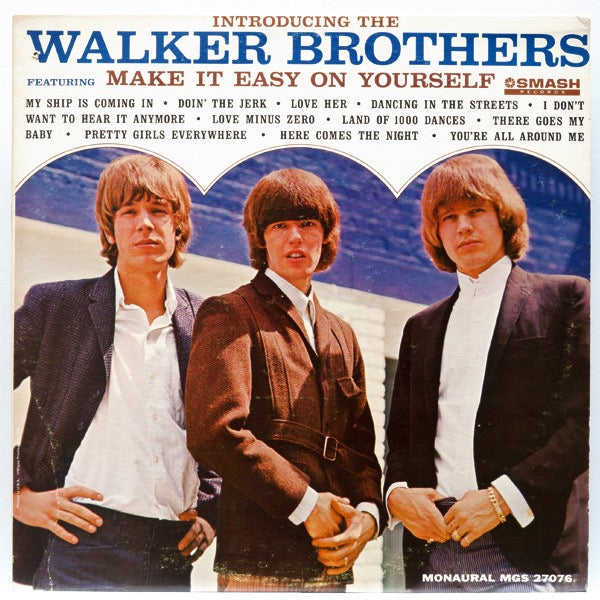 Image of Front Cover of LP - VG/VG - THE WALKER BROTHERS, Introducing The Walker Brothers (Smash Records Red Labels; MGS-27076, US 1965, Mono), Hole punch through sleeve and label,  - 3116094C