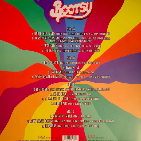 Image of Label Cover of 2xLP - VG+/VG+ - BOOTSY COLLINS, World Wide Funk (Mascot Records; M 75141, UK, Europe & US 2017, Gatefold, Booklet, Limited Edition Splatter vinyl), ,  - 3126166E