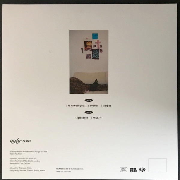 Image of Back Cover of 12" EP - NEW/NEW - UGLY OZO, Dive (Rex Recs; REXRECS12, UK 2026), ,  - 3116222C