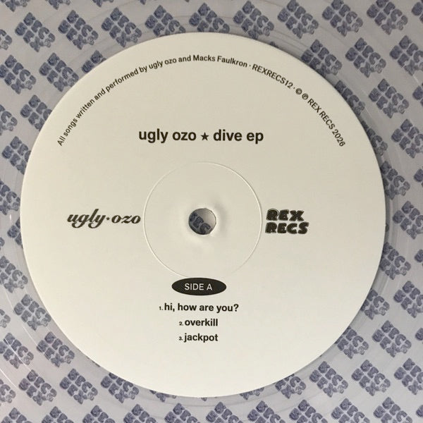 Image of Label Cover of 12" EP - NEW/NEW - UGLY OZO, Dive (Rex Recs; REXRECS12, UK 2026), ,  - 3116222C